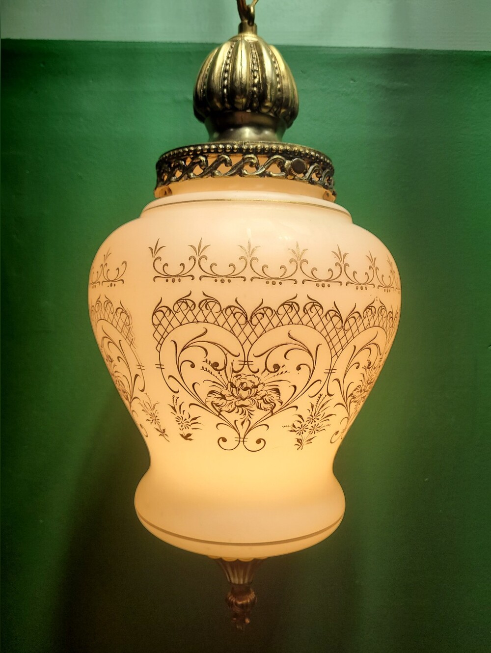Vintage Hollywood Regency Style Swag Lamp